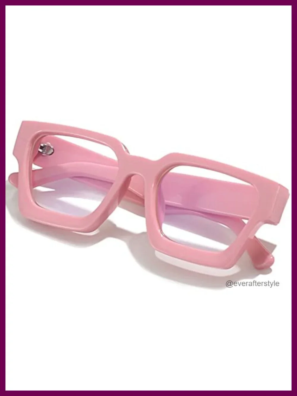 Blue Light Blocking Glasses Square Thick Frame Trendy Chic Computer Eyeglasses